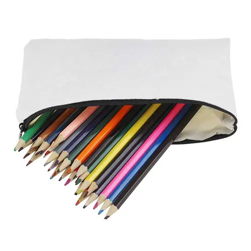 Eco-friendly cotton canvas material detail of reusable makeup zipper pouch